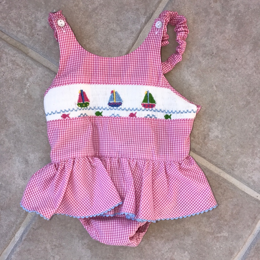 Silly Goose baby girls one piece bathing suit